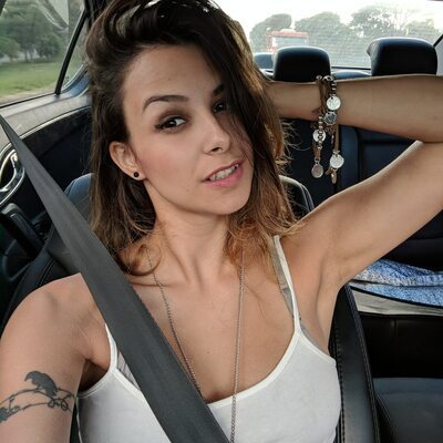Picture tagged with: Brunette, Camgirl, GweenBlack, Car, Tattoo