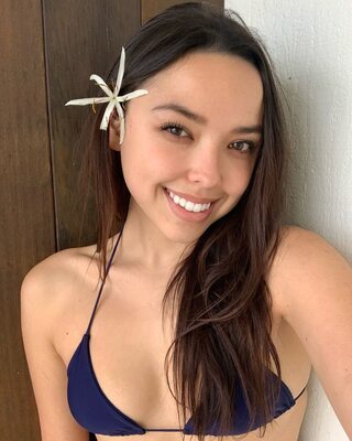 Picture tagged with: Skinny, Asian, Kiana Leong, Bikini, Cute, Safe for work, Smiling