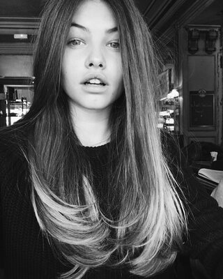 Picture tagged with: Skinny, Black and White, Brunette, Thylane Blondeau, Celebrity - Star, Cute, French, Safe for work