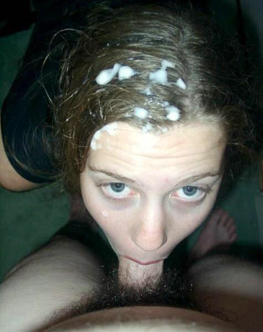 Picture tagged with: Blowjob, Brunette, Cumshot, Deepthroat, Eyes, Facial -...