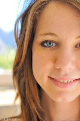 Picture tagged with: Allie Rose, American, Brunette, Eyes, FTV Girls, Smiling, Close-up, Face, Safe for work