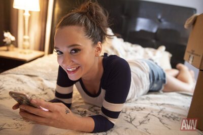 Picture tagged with: AVN, American, Brunette, Eyes, Gia Paige, Legs, Love in the Digital Age, Sexy Wallpaper, Smiling, Cute, Safe for work, Tattoo