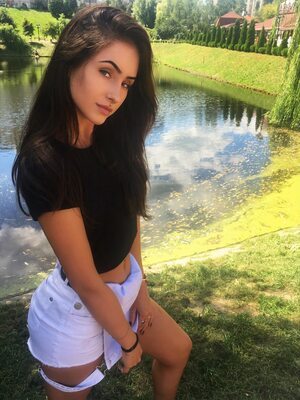 Picture tagged with: Anastasiia Mut, Brunette, Cute, Nature, Piercing, Ukrainian