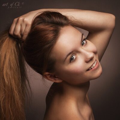 Picture tagged with: Art of CK photo, Brunette, Cute, Eyes, Face, Safe for work, Smiling