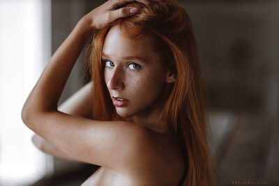 Picture tagged with: Art of CK photo, Elizaveta Kurilko - Liza Rouge - LilaRouge - uaniliza, Eyes, Redhead, Sexy Wallpaper, Cute, Face