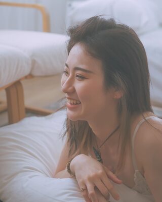 Picture tagged with: Asian, Chinese, LetheKhaos, Smiling, Face, Lingerie