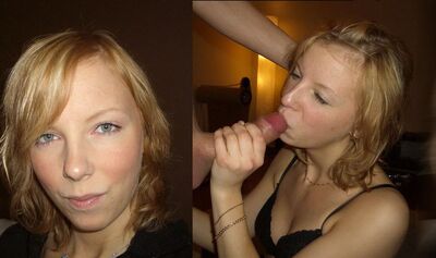 Picture tagged with: Blonde, Blowjob
