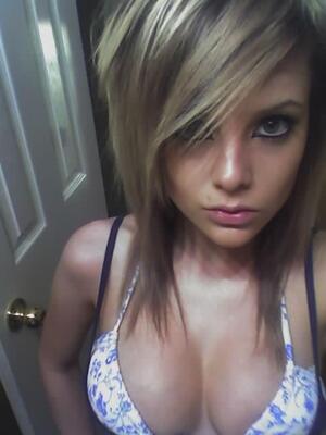 Picture tagged with: Blonde, Eyes, Lingerie