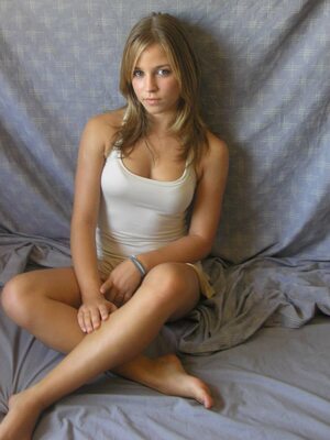 Picture tagged with: Blonde, Luscious Lia - Lily, Cute, Eyes, Feet, Legs, Shy