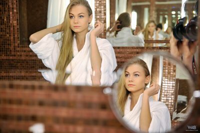 Picture tagged with: Blonde, Mirror, Nancy Ace - Nancy A, Second Day with Nancy, Sexy Wallpaper, Ukrainian, Watch4Beauty, Cute, Safe for work