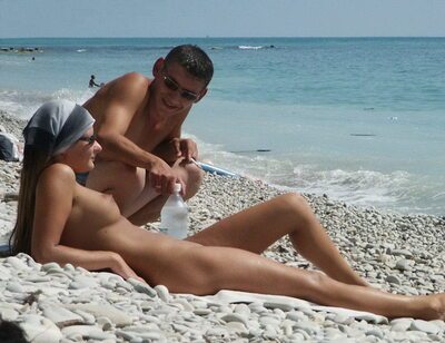 Picture tagged with: Brunette, Beach, Naturism, Nudist