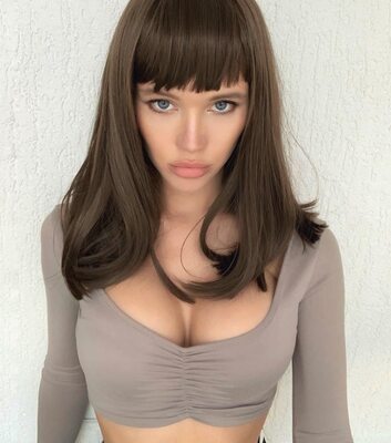 Picture tagged with: Brunette, Busty, Olya Abramovich, Cute, Eyes