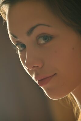 Picture tagged with: Brunette, MET Art, Rich A, Tesojis, Close-up, Cute, Eyes, Face, Safe for work, Ukrainian