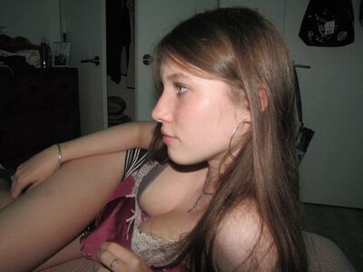 Picture tagged with: Brunette, What is her name, Cute, Lingerie