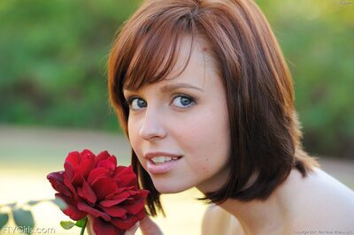 Picture tagged with: FTV Girls, Hayden Winters, Redhead, American, Cute, Eyes, Flower, Sexy Wallpaper
