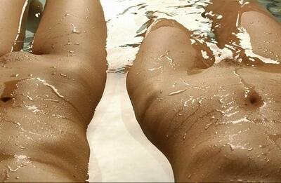 Picture tagged with: MET Art, Sexy Wallpaper, Wet, 2 girls, Tummy