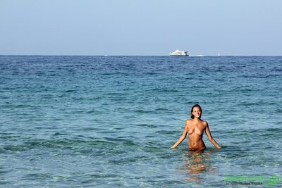 Picture tagged with: Skinny, 2clovers.com, Beach, Blonde, Boat, Es Cavallet Beach Part 1, Katya Clover - Mango A, Russian, Sexy Wallpaper, Smiling, Cute, Small Tits, Tanned, Tummy