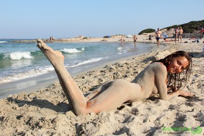 Picture tagged with: Skinny, 2clovers.com, Beach, Blonde, Es Cavallet Beach Part 1, Feet, Katya Clover - Mango A, Legs, Russian, Sexy Wallpaper, Smiling, Cute, Tanned