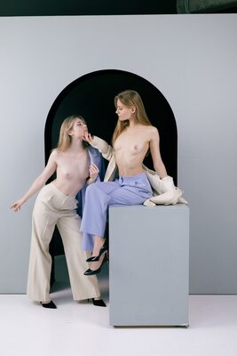 Picture tagged with: Skinny, Alice Lismagi, Blonde, Igor Kuprianow, Victoria, 2 girls, Art, Cute, Small Tits, Tummy
