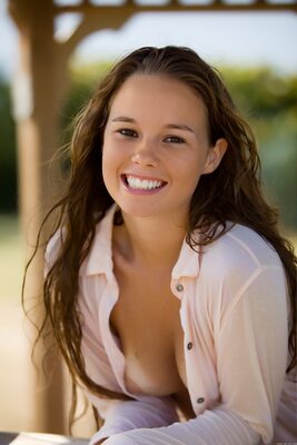 Picture tagged with: Skinny, Aria A, Brunette, Erivia, MET Art, American, Cute, Eyes, Smiling