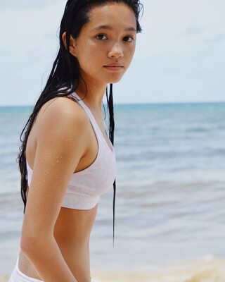Picture tagged with: Skinny, Asian, Brunette, Lily Chee, American, Beach, Bikini, Canadian, Cute, Eyes