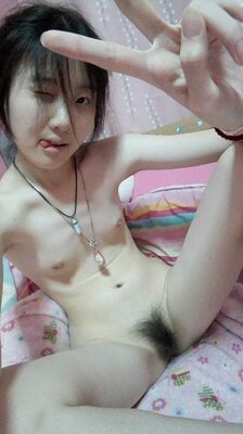 Picture tagged with: Skinny, Asian, Cute, Flat chested, Hairy, Pussy, Selfie, Small Tits, Tongue