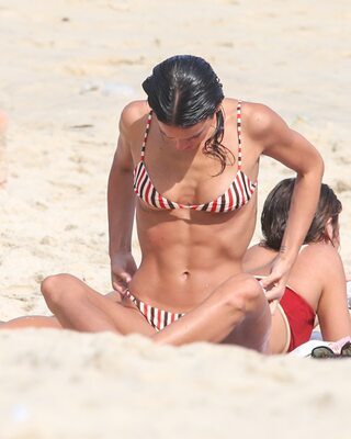 Picture tagged with: Skinny, Beach, Bikini, Brazilian, Bruna Marquezine, Brunette, Fit, Legs, Celebrity - Star, Cute, Tummy