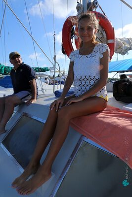 Picture tagged with: Skinny, Bikini Life Trip to Iguana Island, Blonde, Katya Clover - Mango A, katya-clover.com, Boat, Cute, Legs, Russian, Safe for work, Small Tits, Tanned