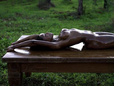 Picture tagged with: Skinny, Black, Hegre Art, Boobs, Oiled, Sexy Wallpaper, Small Tits, Tummy