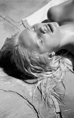Picture tagged with: Skinny, American, Black and White, Blonde, Delilah Summer Parillo, Henrik Purienne, Sleeping, Cute, Face, Safe for work