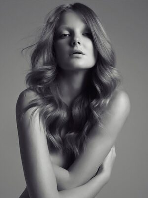 Picture tagged with: Skinny, Black and White, Blonde, Eniko Mihalik, Celebrity - Star, Cute, Hungarian