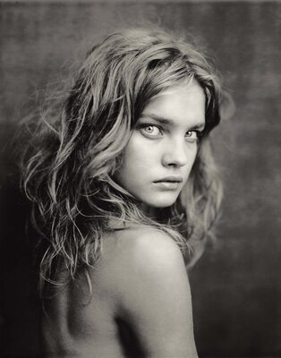 Picture tagged with: Skinny, Black and White, Brunette, Egoiste 15 - 2002, Natalia Vodianova, Paolo Roversi, Art, Celebrity - Star, Cute, Eyes, Face, Russian