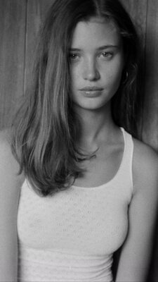 Picture tagged with: Skinny, Black and White, Brunette, Eyes, Henrik Purienne, Russian, Victoria Kosenkova, Cute, Safe for work, Shy