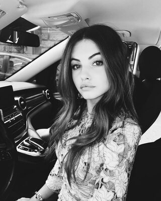 Picture tagged with: Skinny, Black and White, Brunette, Thylane Blondeau, Car, Celebrity - Star, Cute, Eyes, French, Safe for work