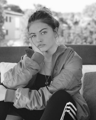Picture tagged with: Skinny, Black and White, Brunette, Thylane Blondeau, Celebrity - Star, Cute, Eyes, French, Safe for work