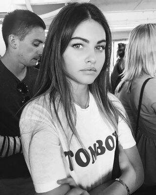 Picture tagged with: Skinny, Black and White, Brunette, Thylane Blondeau, Celebrity - Star, Cute, Eyes, French, Safe for work
