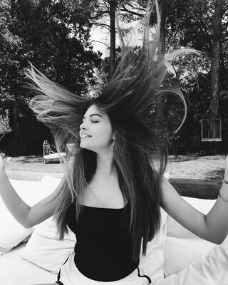 Picture tagged with: Skinny, Black and White, Brunette, Thylane Blondeau, Celebrity - Star, Cute, French, Hair, Safe for work