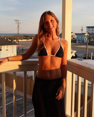 Picture tagged with: Skinny, Blonde, Ella Grace Jones, American, Bikini, Cute, Smiling, Tummy