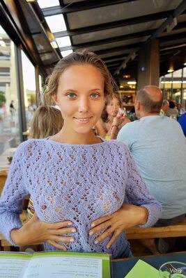 Picture tagged with: Skinny, Blonde, Eyes, Greetings From Holiday, Katya Clover - Mango A, Russian, Smiling, Watch4Beauty, Cute