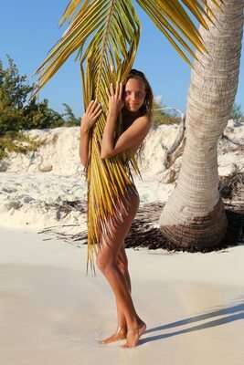 Picture tagged with: Skinny, Blonde, Finica, Katya Clover - Mango A, MET Art, Beach, Nature