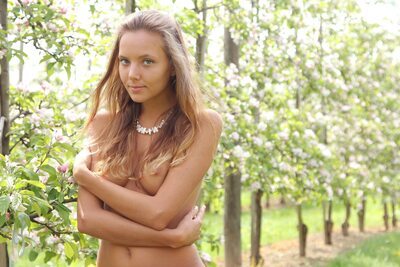 Picture tagged with: Skinny, Blonde, Katya Clover - Mango A, L'innesto, MET Art, Nature, Russian