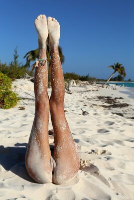 Picture tagged with: Skinny, Blonde, Katya Clover - Mango A, MET Art, Ojula, Beach, Legs, Russian
