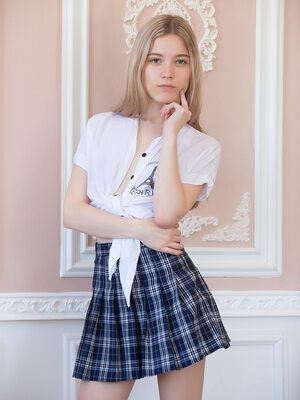 Picture tagged with: Skinny, Blonde, Eyes, Viktoriya Dorofeeva - Rare Tori - Red Royz, Cute, Small Tits