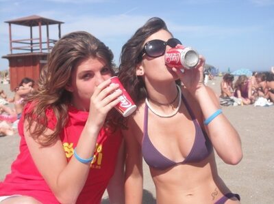 Picture tagged with: Skinny, Beach, Bikini, Brunette, Caterina, Italian, 2 girls, Cute, Sexy Wallpaper, Tattoo, Tummy
