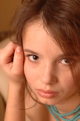 Picture tagged with: Skinny, Brunette, Eyes, Ketrin B, Limakan, MET Art, Nikonoff, Ukrainian, Close-up, Cute, Face