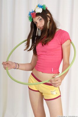 Picture tagged with: Skinny, Brunette, Eyes, Legs, Roberta, WeAreLittleStars.com, Cute, Tummy