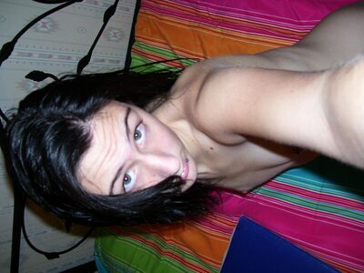 Picture tagged with: Skinny, Brunette, Eyes, Piercing, Selfie, Sexy Wallpaper, Flat chested, Small Tits