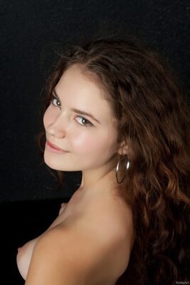 Picture tagged with: Skinny, Brunette, Fekete Fal, Norma Joel - Renata L - Nastya N, Rylsky Art, Boobs, Cute, Eyes, Face, Smiling, Ukrainian