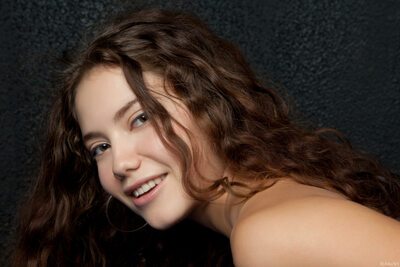 Picture tagged with: Skinny, Brunette, Fekete Fal, Norma Joel - Renata L - Nastya N, Rylsky Art, Cute, Eyes, Face, Safe for work, Sexy Wallpaper, Smiling, Ukrainian