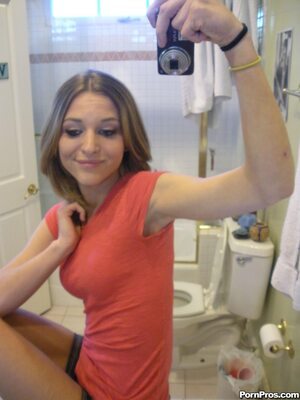 Picture tagged with: Skinny, Brunette, Kasey Chase, PornPros.com, American, Mirror, Safe for work, Selfie, Small Tits